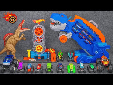 Hot Wheels Collection Unboxing Toy Review ASMR | Hot Wheels City Ultimate T-Rex Transporter Playset