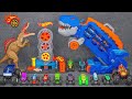 Hot Wheels Collection Unboxing Toy Review ASMR Hot Wheels City Ultimate T Rex Transporter Playset