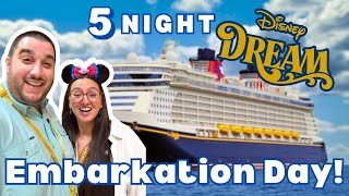 Disney Dream Embarkation Day | Our First Time Onboard & Sailaway Magic Begins!