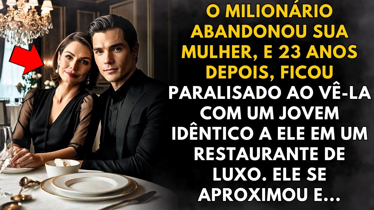 O milionário abandonou sua mulher, 23 anos depois, ele a viu com um jovem idêntico a ele...