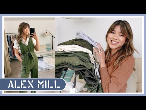 Alex Mill Clothing Try On Haul - everyday classic pieces // Jumpsuit, Bags, Pants, Tops, Sweaters