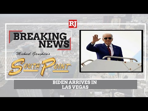 President Joe Biden arrives in Las Vegas