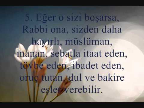 EBUBEKİR ŞATIRİ Tahrîm SURESİ