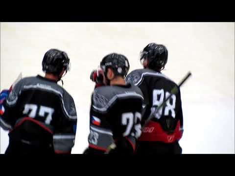 Black Dogs Budweis vs. Academics Pilsen 2:2, pr. 2:1, 2018 (gól Jana Kříže)