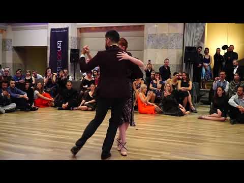  Sebastian Jimenez  and  Joana Gomes  are  dancing  to  the  tango  "  Flor de Tango  "  by  Osvaldo Pugliese  at  TanGO TO Istanbul  in  2020
