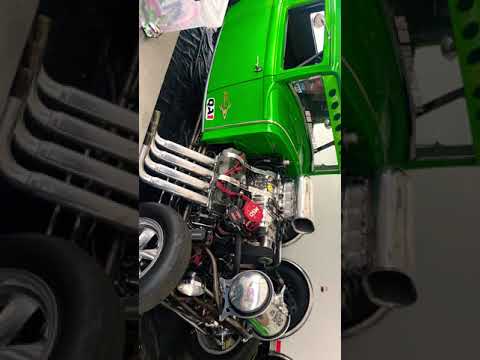 Starts on gas and switches to nitromethane!!!! Baddest streetcar ever!! Brian kohlmann’s 1931 Chrysl