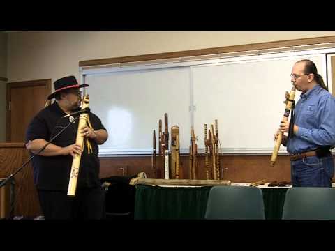 Native American Flute call and response 2 flutes Wandering Bear, Scott Brown