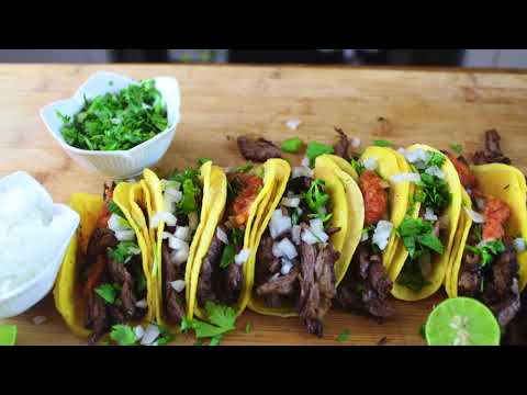 Mexican Street Food:Delicious Mexican Street Tacos | Chile arbor salsa | Fajita Tacos | Salsa Roja
