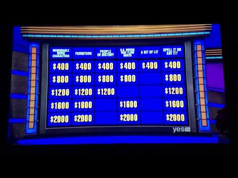 Double Jeopardy, James Holzhauer’s ‘giant killer’ Day 4 - Emma bets $6,000 on Daily Double (6/6/19)