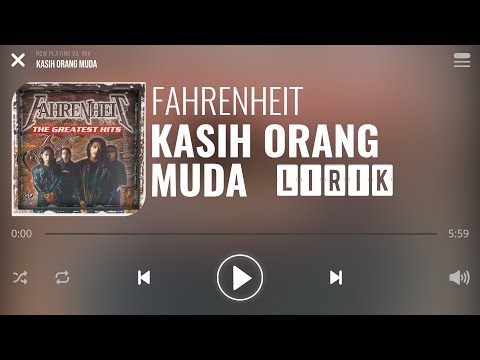 Fahrenheit - Kasih Orang Muda [Lirik]