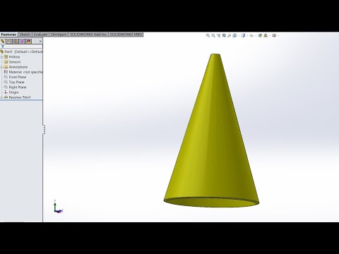 SOLIDWORKS Tutorial - Learn How to Make a Cone (Create Cone in SolidWorks)