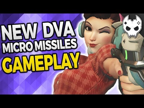Overwatch - NEW DVA GAMEPLAY - Micro Missiles!