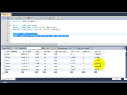SQL Complete Tutorial - BETWEEN Operator with NOT IN example- Part 15