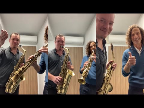Kenny G and Baptiste Herbin improvising on the Saxophone