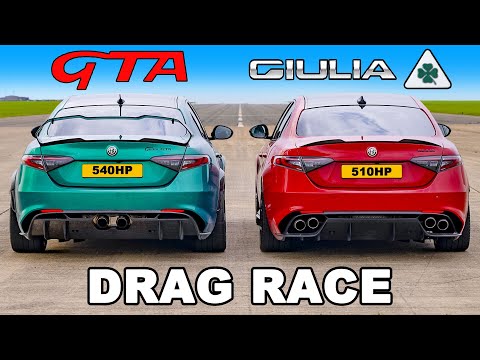 Alfa Giulia GTA v Quadrifoglio: DRAG RACE