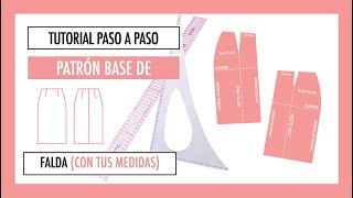 Cómo hacer el patrón base de falda (a medida)