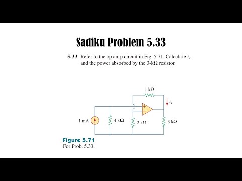 Problem 5.33 Fundamental of Electric Circuits (Sadiku) 5th Ed - Op-amp
