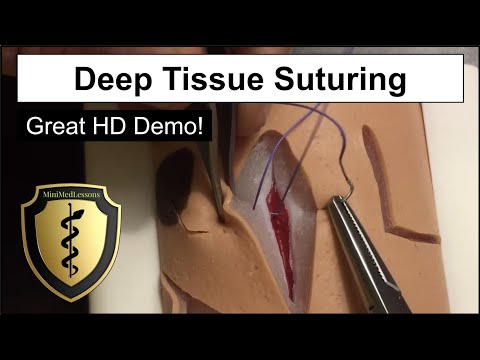 SUTURE Tutorial: Deep Tissue Absorbable Suture - Step-by-step instructions in HD!