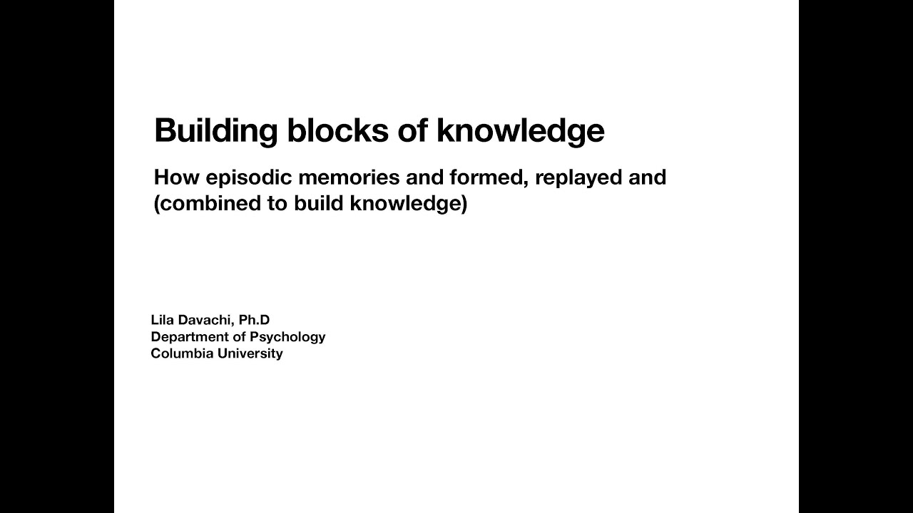 Building Blocks of Knowledge - Dr Lila Davachi