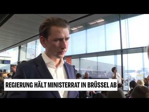 Ministerrat in Brüssel Interview mit Kurz von der FPÖ
