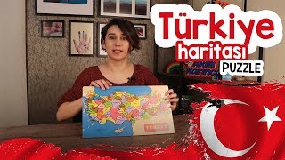 Eğitici Ahşap Türkiye Haritası Puzzle/Yapboz -