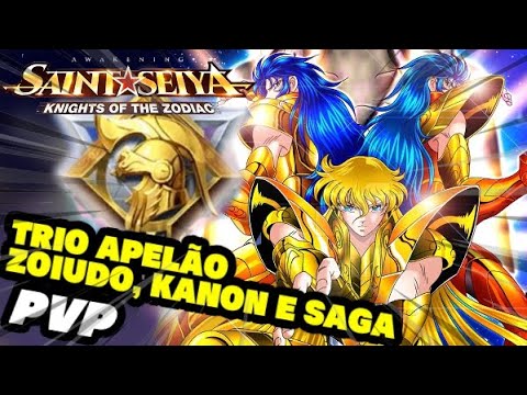 TRIO APELÃO COM ZOIUDO, KANON E SAGA - SAINT SEIYA AWAKENING