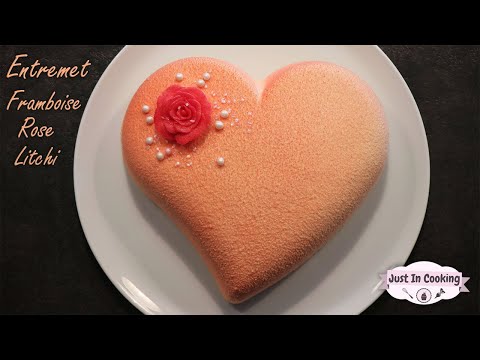 Recette Entremet rose litchi et framboise