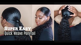 Easy Protective Style ! QuickWeave Ponytail "Baggie Method"