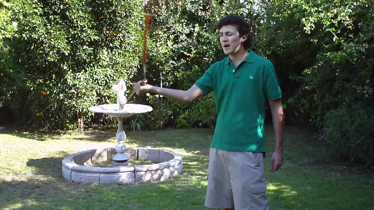 Back grip down spin figure 8 nunchaku