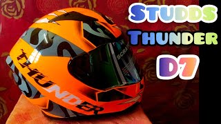 Studds Thunder D7 Helmet Unboxing | Glossy Orange Rs1895 | KTM Rc200 Helmet |Best Helmets under 2000