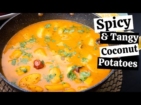 SPICY POTATOES IN COCONUT MILK || East African Style Coconut Bateta || Mums Tanzanian Potato Recipe