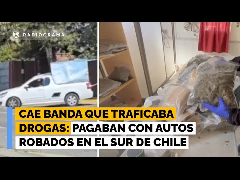 Cae banda que traficaba drogas: pagaban con autos robados en el sur de Chile