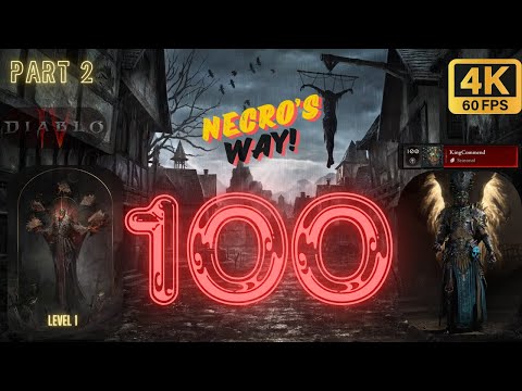 Diablo 4 Seasonal Necromancer Level 51-58 Gameplay (No Commentary)#4kgaming #gaming #games #diablo4