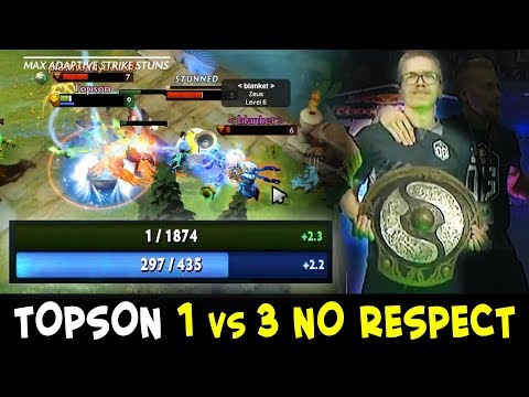 Topson 1 vs 3 with 1 HP — NO RESPECT on mid