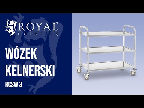 Video - Wózek kelnerski - 3 półki - do 500 kg - Royal Catering