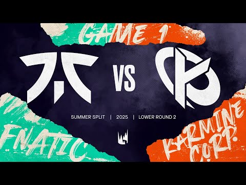 FNC v KC | 2025 LEC Summer Playoffs - Lower Round 2 | Fnatic vs. Karmine Corp Game 1