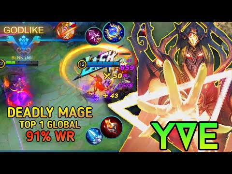 Deadly Mage Yve 91% Current Win Rate | Top 1 Global Yve by Udil - MLBB
