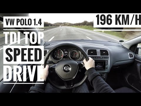 VW Polo V 1.4 TDI (2017) - POV on german Autobahn - Top Speed Drive