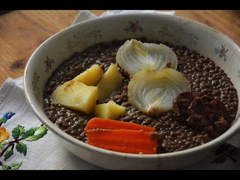 Como hacer lentejas estofadas con chorizo - recetas de cocina tradicionales