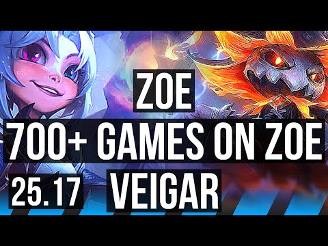 ZOE vs VEIGAR (MID) | 700+ games, Dominating | KR Challenger | 25.17