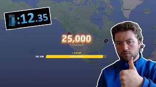 25k Speedrun of Geoguessr's World Map