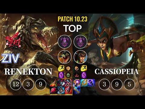 ahq Ziv Renekton vs Cassiopeia Top - KR Patch 10.23
