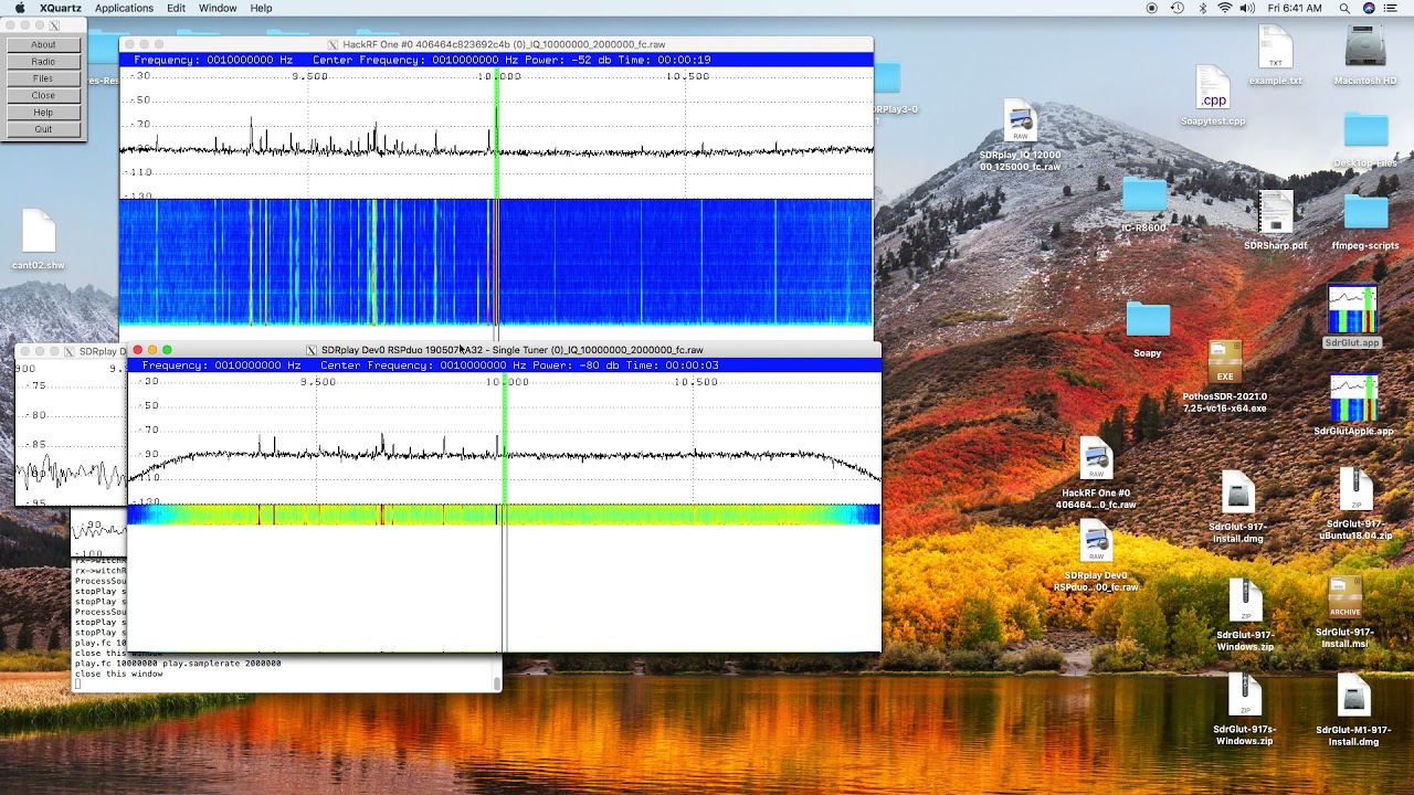 Capturing SDR I/Q streams with SdrGlut
