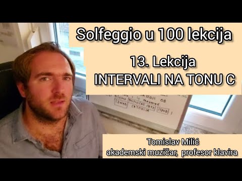 Solfeggio u 100 lekcija  13. lekcija  INTERVALI na tonu c1