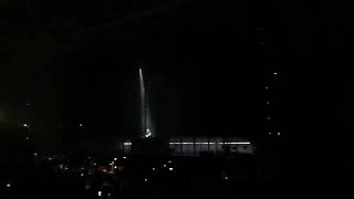 透過性LEDビジョンを使ったアートワーク