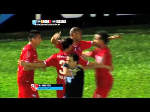 Gol de Vera. Crucero 0 - Independiente 3. Fecha 28. Primera División 2015. FPT
