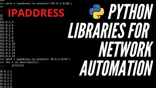 Python Libraries for Network Engineers - IPADDRESS