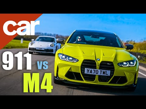 2021 BMW M4 Competition vs Porsche 911 Carrera | Twin-test