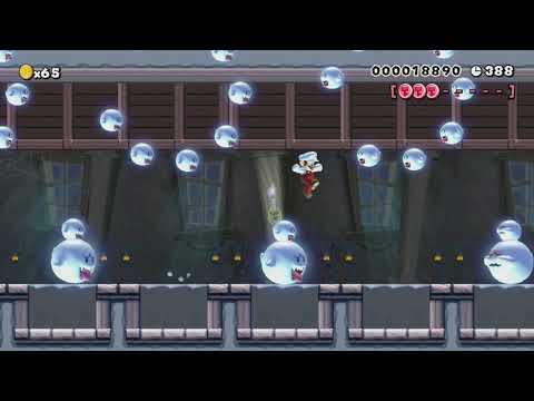 Bros.U-W4&Bros.DS-W3-Ghost House by Λłρħαχεηίσ - Super Mario Maker - No Commentary 1bk