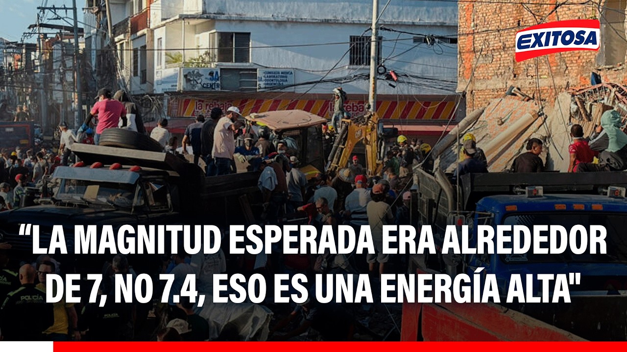 🔴🔵 Terremoto en Colombia: "La magnitud esperada era alrededor de 7, no 7.4, eso es una energía alta"